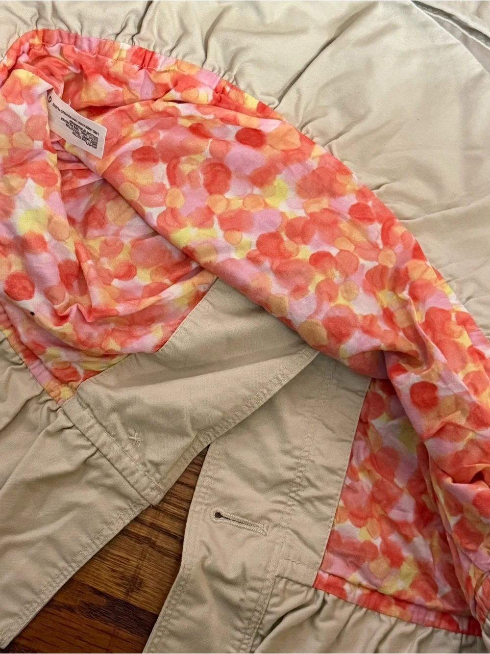 GAP Kids Navy and Cream Bottoms with Coral Accent